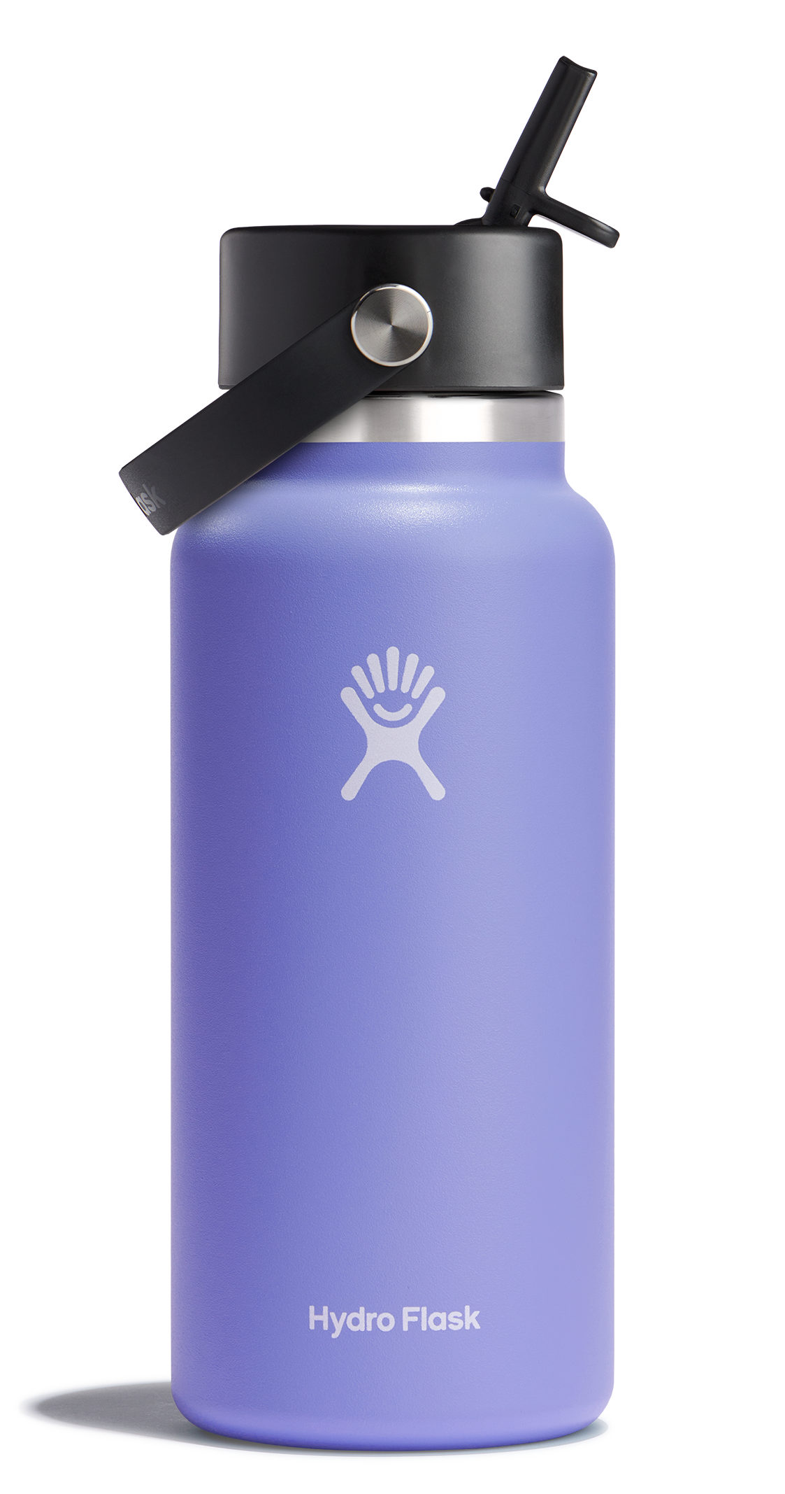 Wide Mouth Insulated Water Bottle w/ Flex Straw Cap