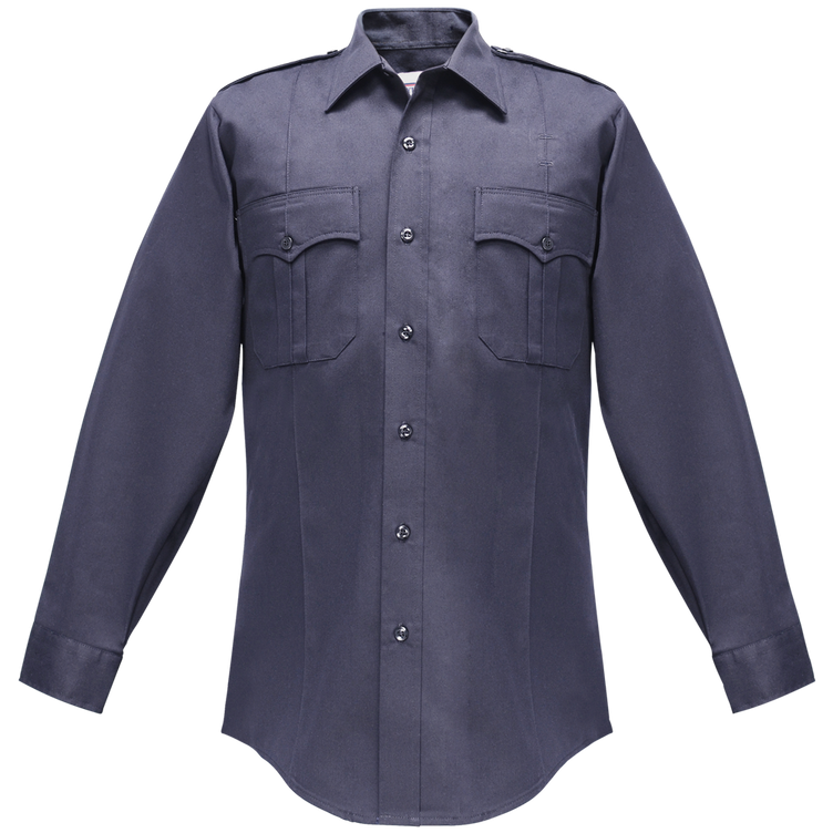 Duro Poplin Long Sleeve Shirt w/ Sewn-In Creases