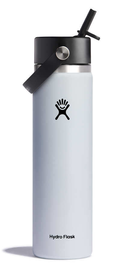 Wide Mouth Insulated Water Bottle w/ Flex Straw Cap