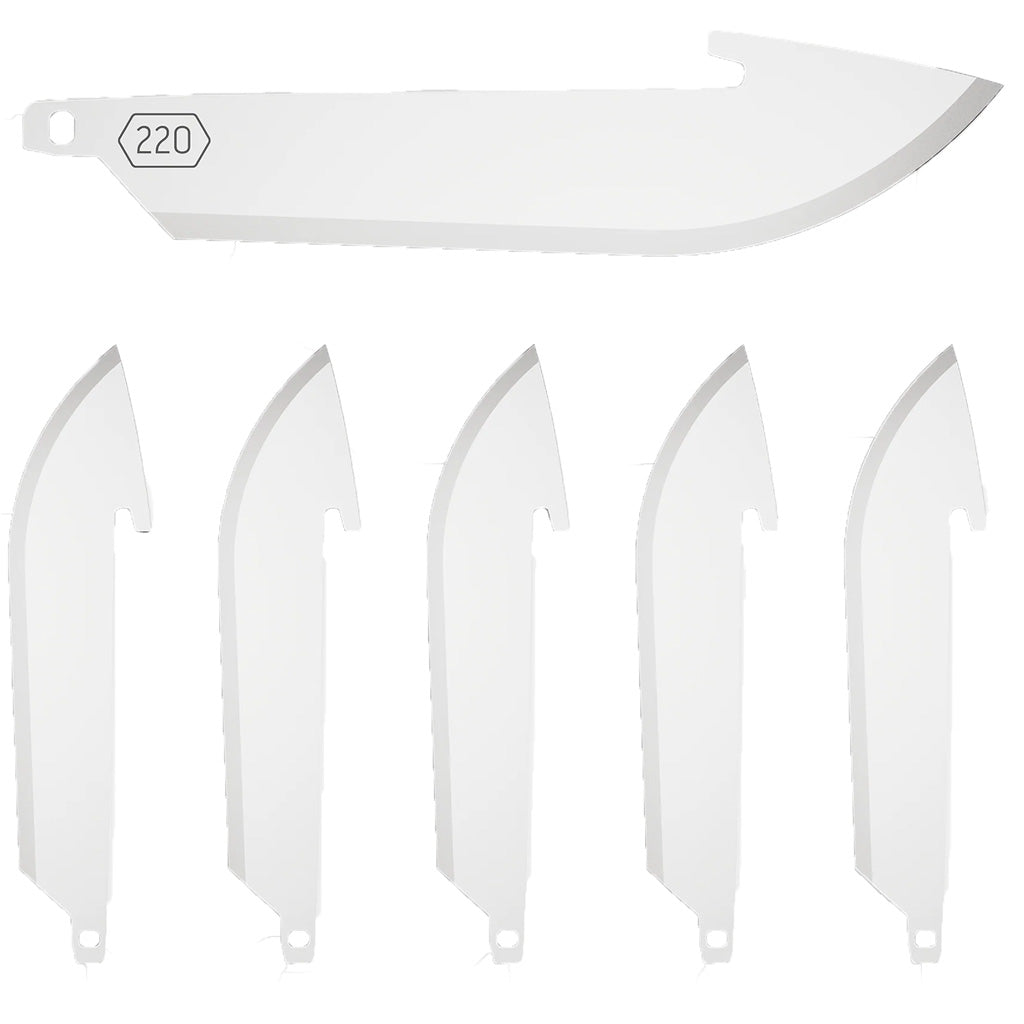 Outdoor Edge Drop Point Replacement Blades - 2.2 in. Stainless Steel - 6 Pack