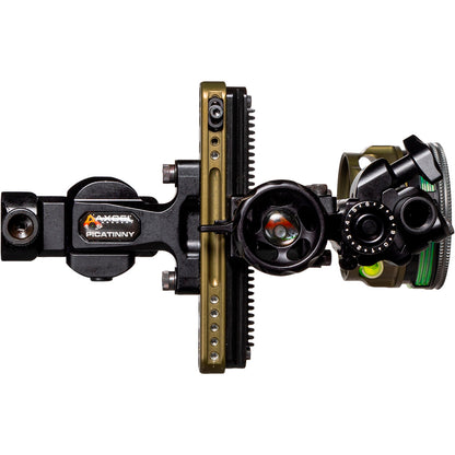 Axcel LANDSLYDE Picatinny Slider Sight AVX-41 with 1 Pin .010 Green Fiber