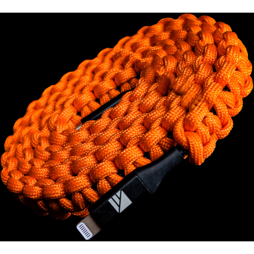 Dark Energy Lightning to C Paracord Cable - Orange