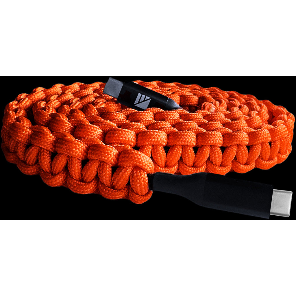 Dark Energy USB C to C Paracord Cable - Orange