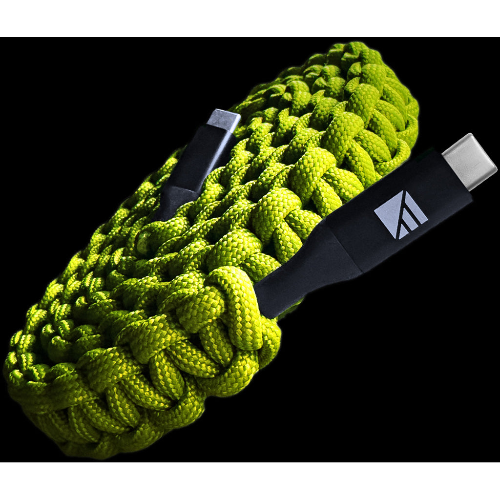 Dark Energy USB C to C Paracord Cable - Green