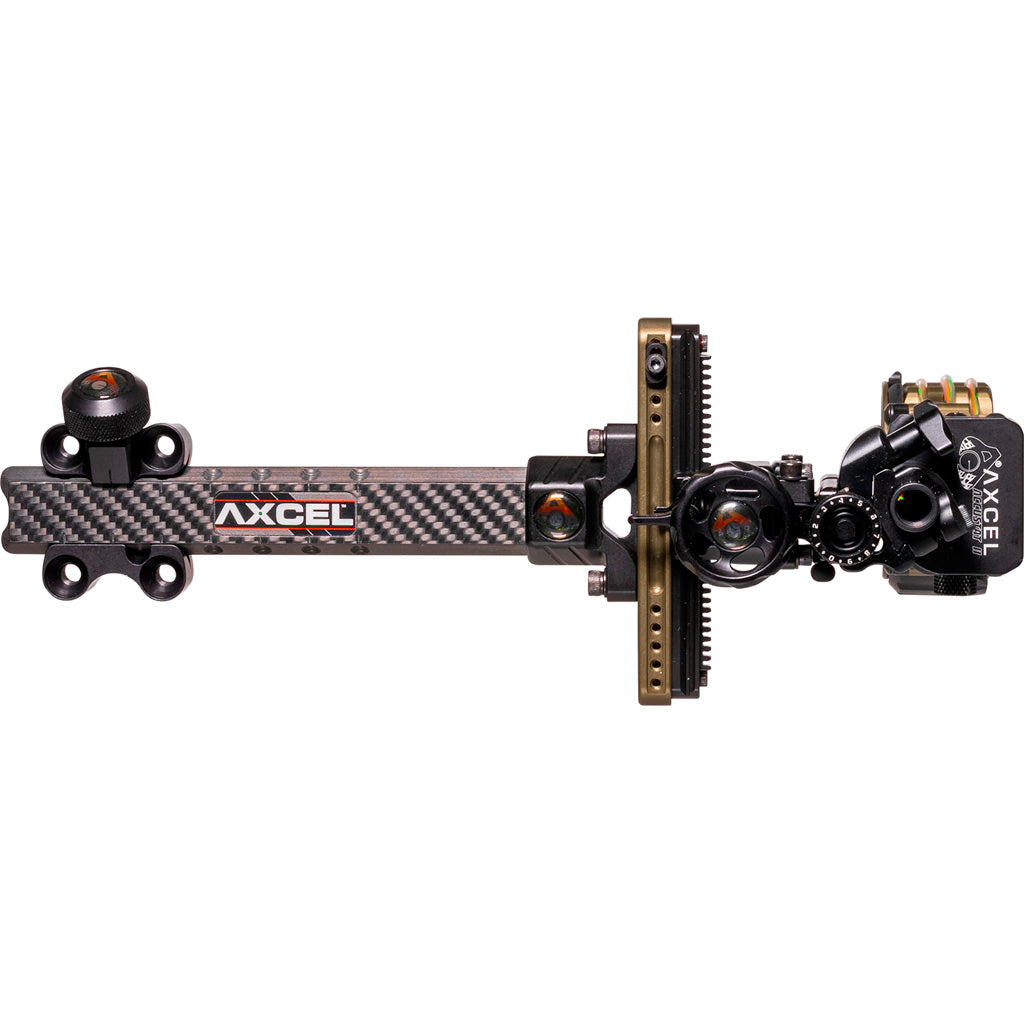 Axcel LANDSLYDE Carbon Pro Slider Tactical Bowhunting Sight - AccuStat II Micro 4 Pin .019
