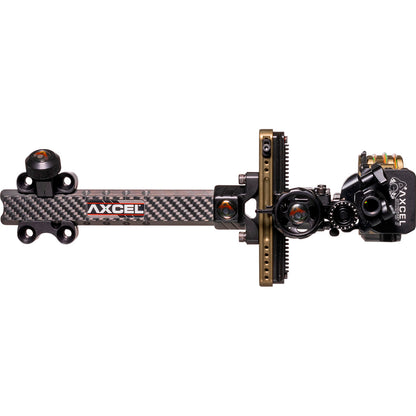 Axcel LANDSLYDE Carbon Pro Slider Tactical Bowhunting Sight - AccuStat II Micro 4 Pin .019
