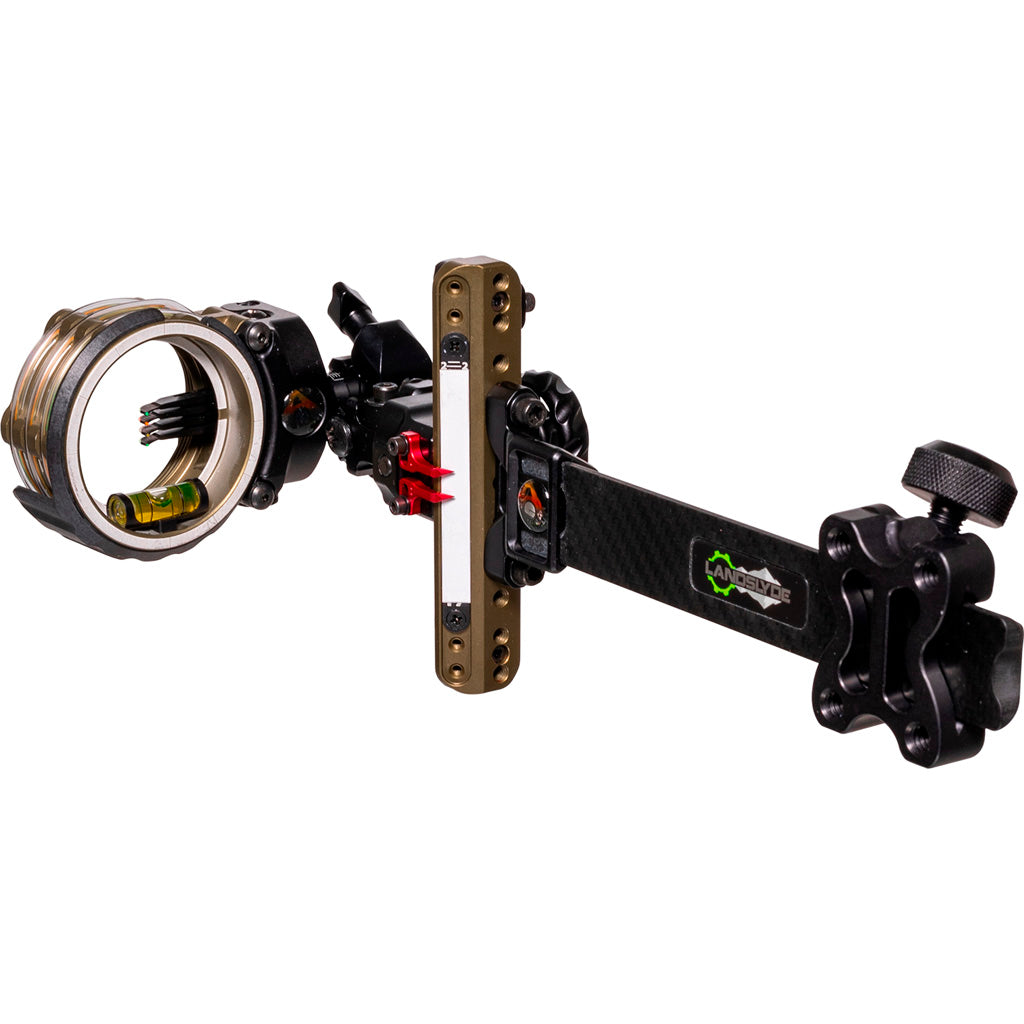Axcel LANDSLYDE Carbon Pro Slider Tactical Bowhunting Sight - AccuStat II Micro 4 Pin .010