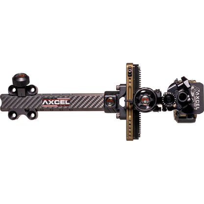 Axcel LANDSLYDE Carbon Pro Slider Tactical Bowhunting Sight - AccuStat II Micro 4 Pin .010
