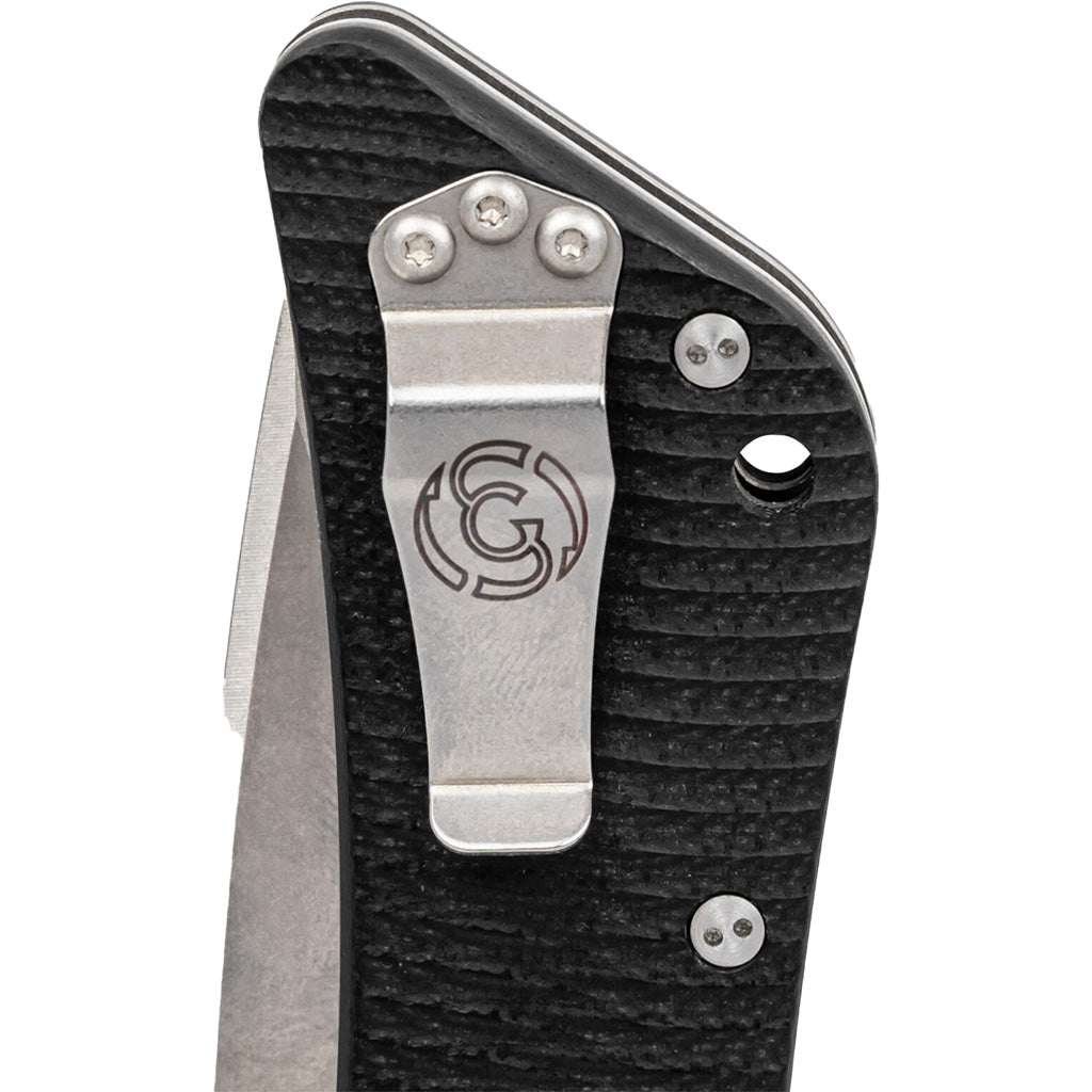 Southern Grind Bad Monkey Folding Knife 4 in.  Drop Point Satin w/Black G10 Handle