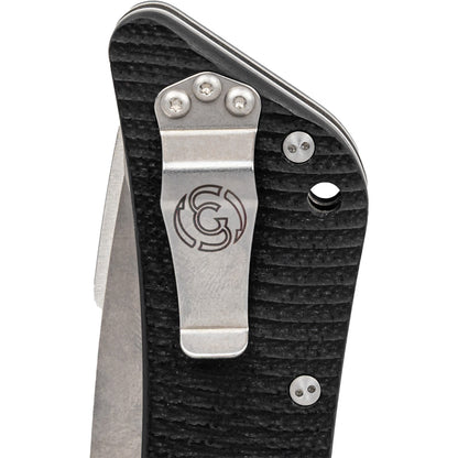 Southern Grind Bad Monkey Folding Knife 4 in.  Drop Point Satin w/Black G10 Handle