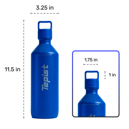 ThirtyO 30oz Stainless Steel Bottle Compatible with Sodastream Machines, Black (Open Box)