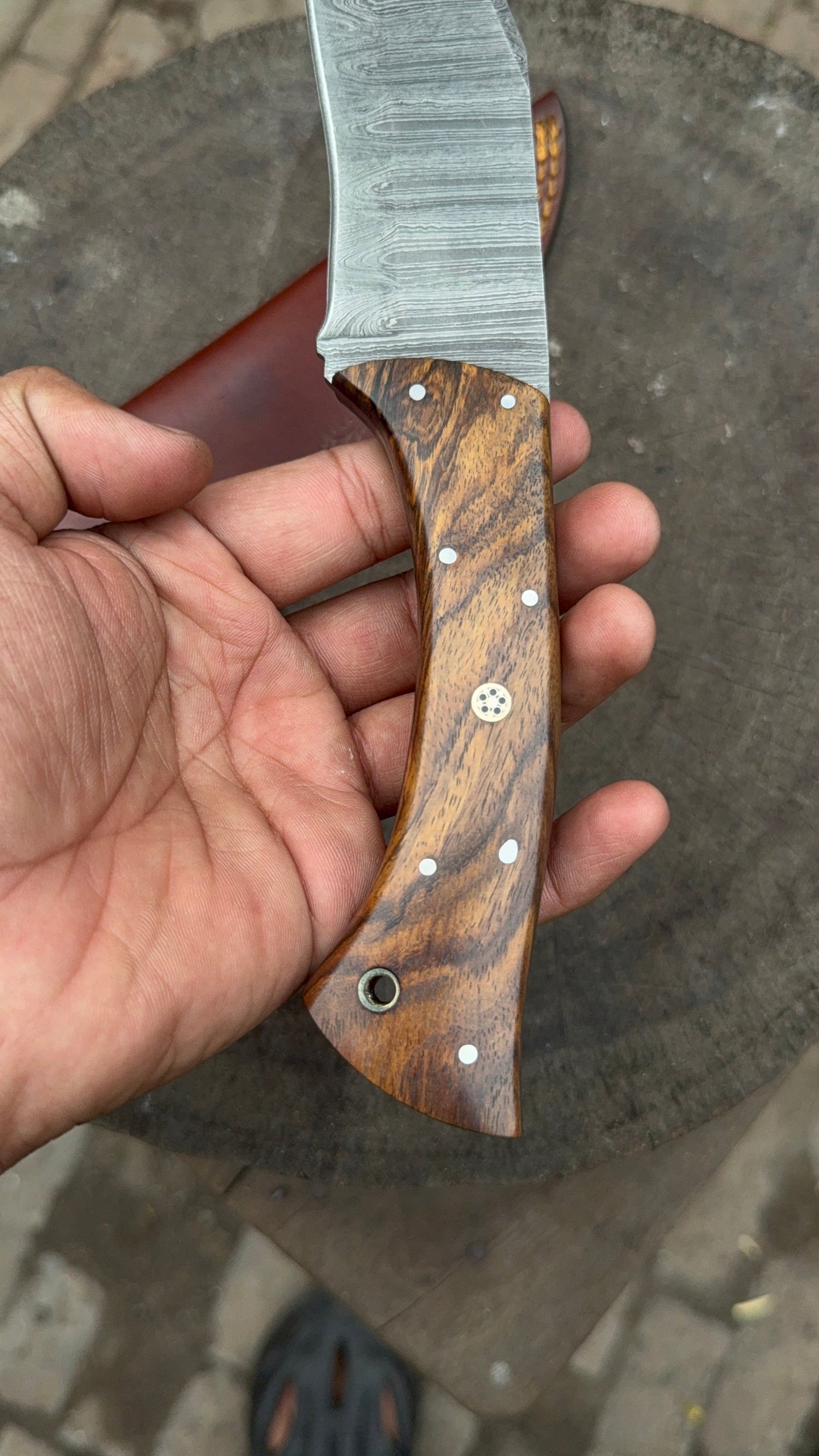 Professional Carving Knife 6 Inch Blade Wooden Handle Tool