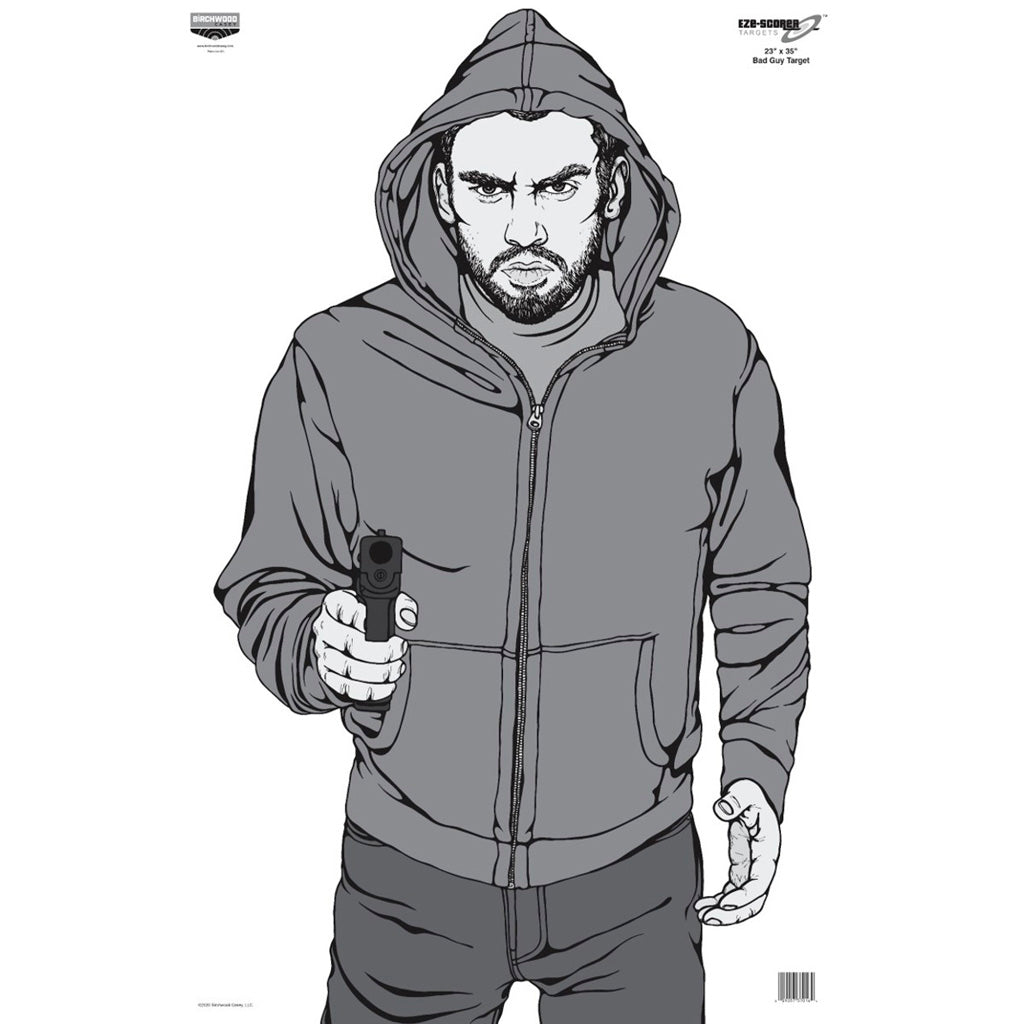 Birchwood Casey Eze-Scorer Bad Guy Target 23 x 35 in. 100 Pack