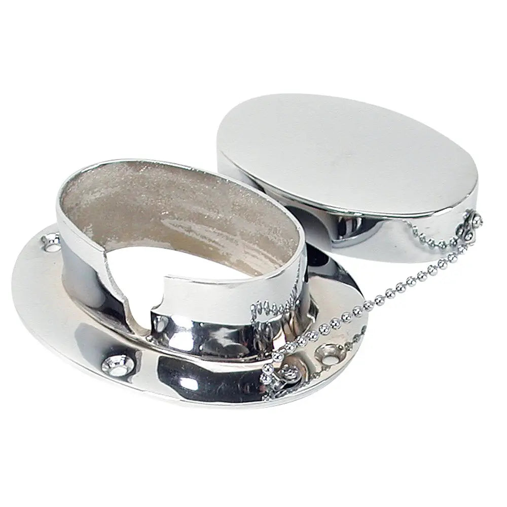 Whitecap Chain &amp; Rope Deck Pipe 4" x 2-1/4" Chrome Plate [S-114C]