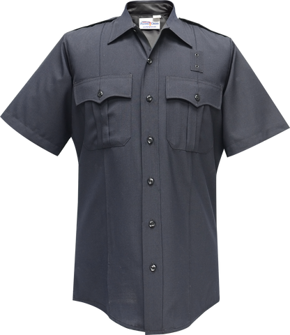 Justice Short Sleeve Shirt w/ Traditional Collar - LAPD Navy