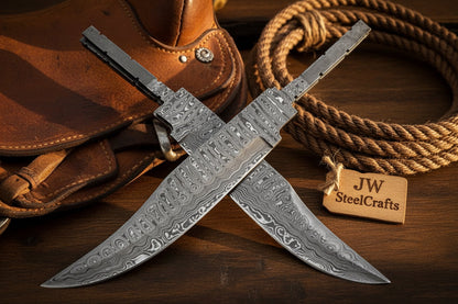 Rangehand Blade Blank Set 9" Handmade Damascus Full Tang Blank