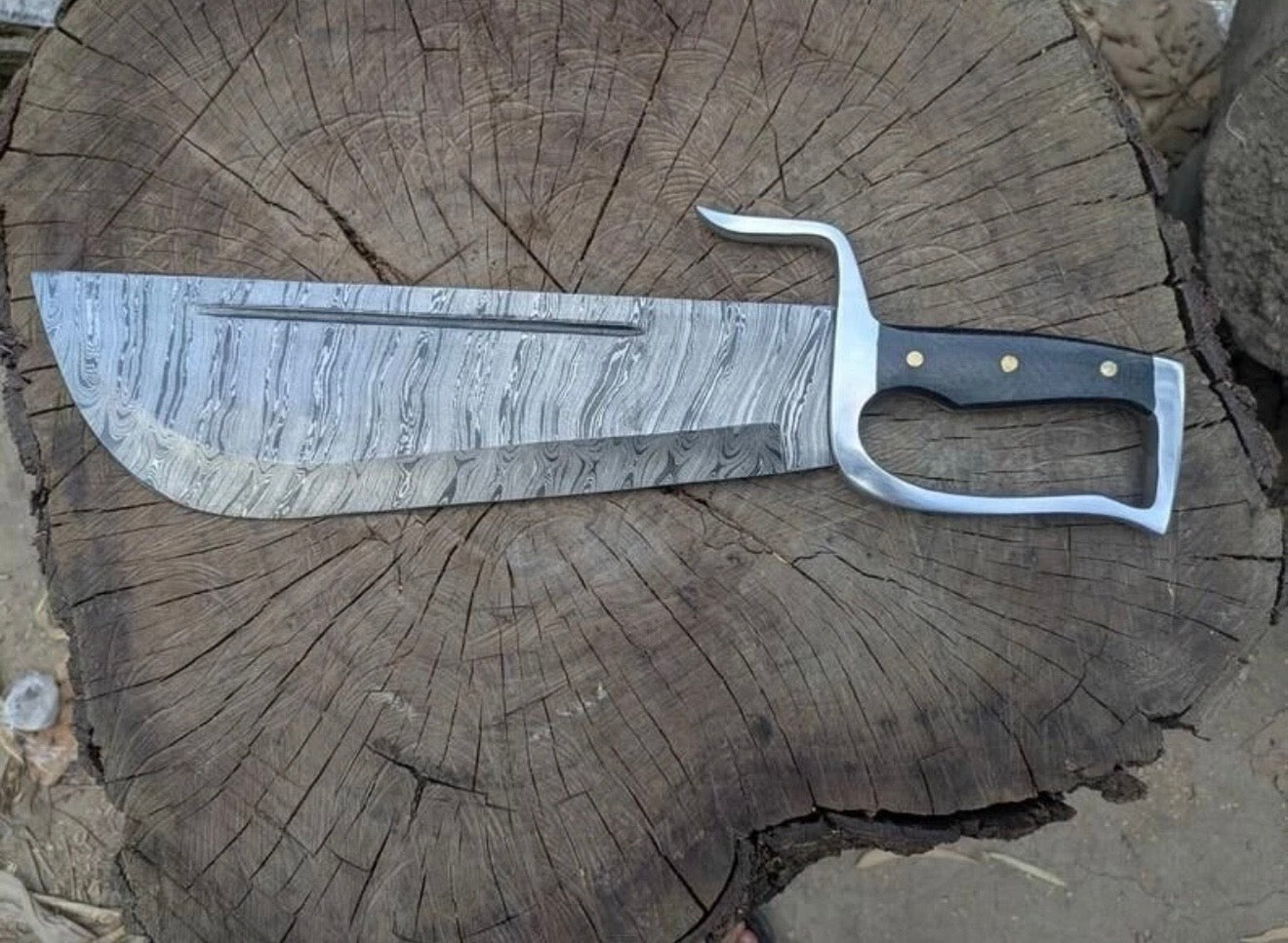 Wing Chun Butterfly Swords with Wood Grain Damascus Blades