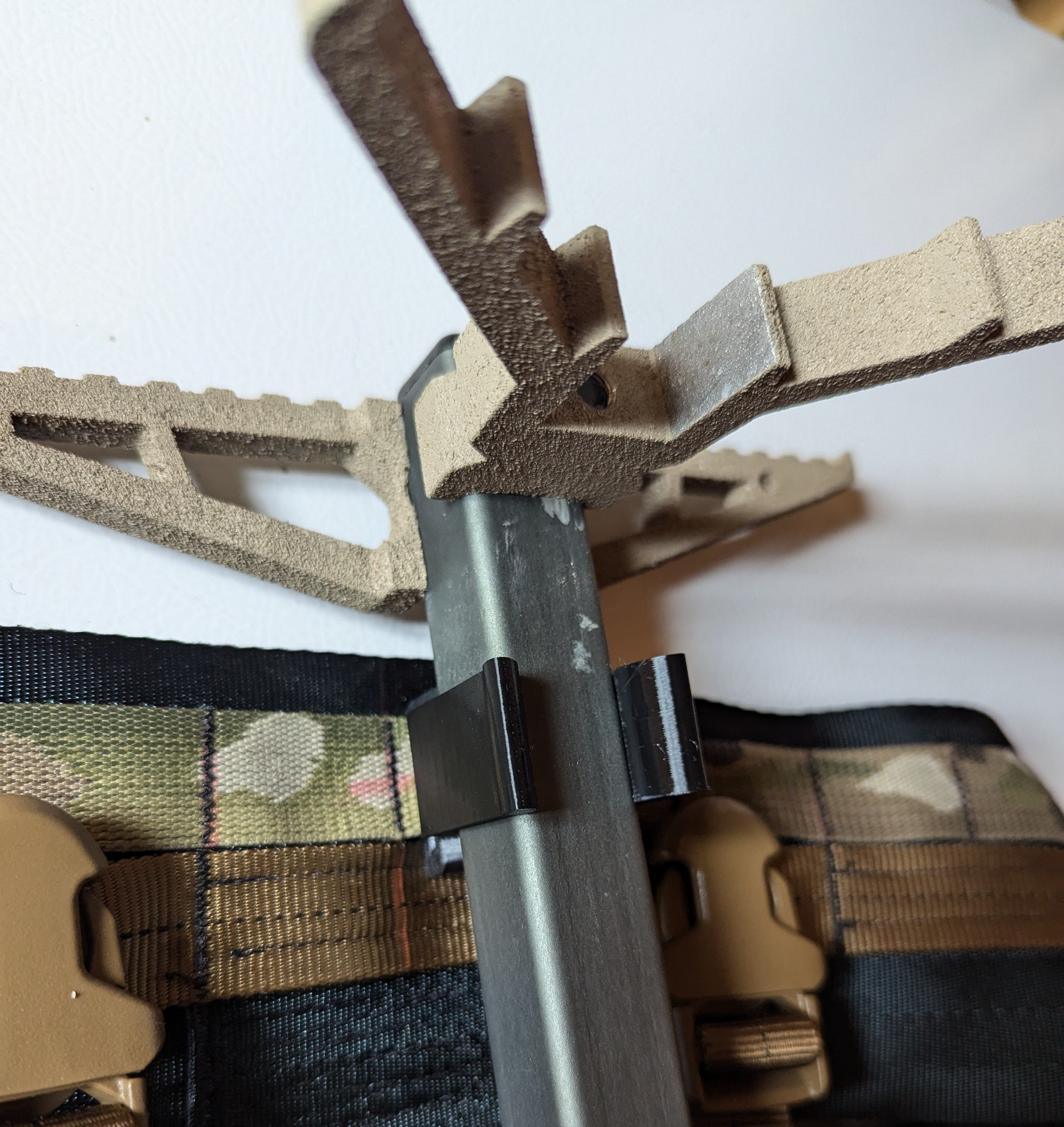 Climbing Stick Molle Caddy for 1" Square Tubing for Saddle Hunting