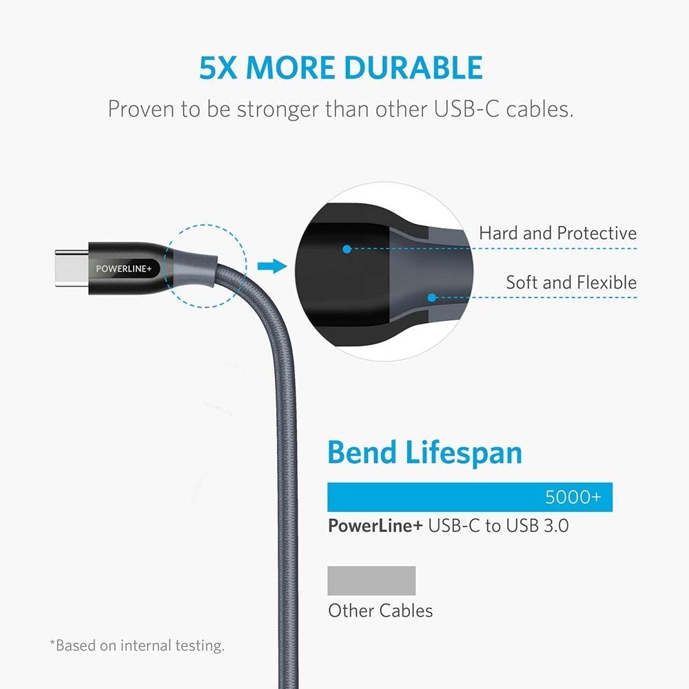 Anker <b>Powerline+</b> USB C to USB 3.0 Cable (3 ft, 6 ft)