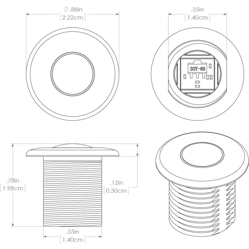 Lumitec Newt - Livewell &amp; Courtesy Light - White Dimming [101084]