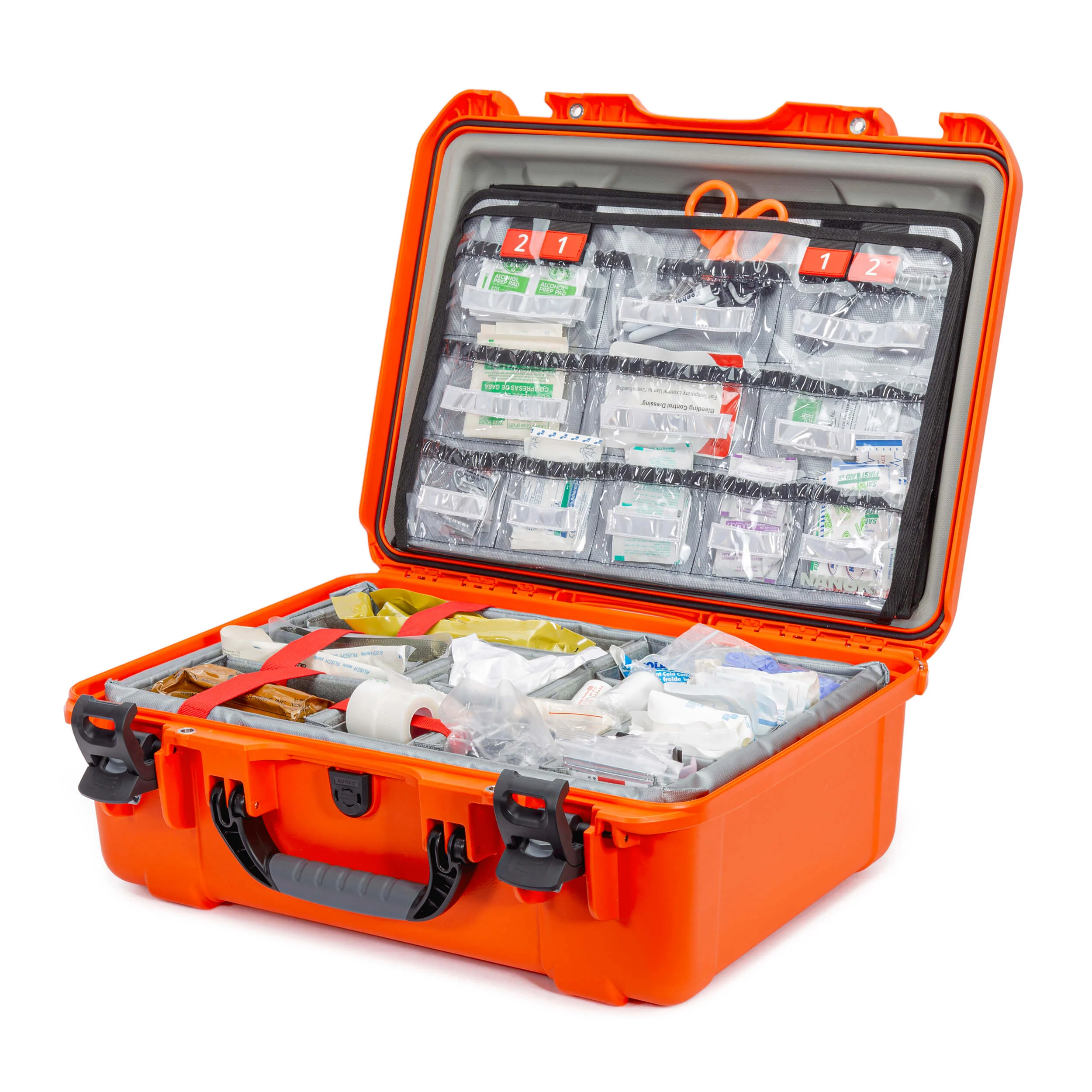 940 Nanuk Case 940 w/lid org. (EMS) - w/divider (EMS) - Orange