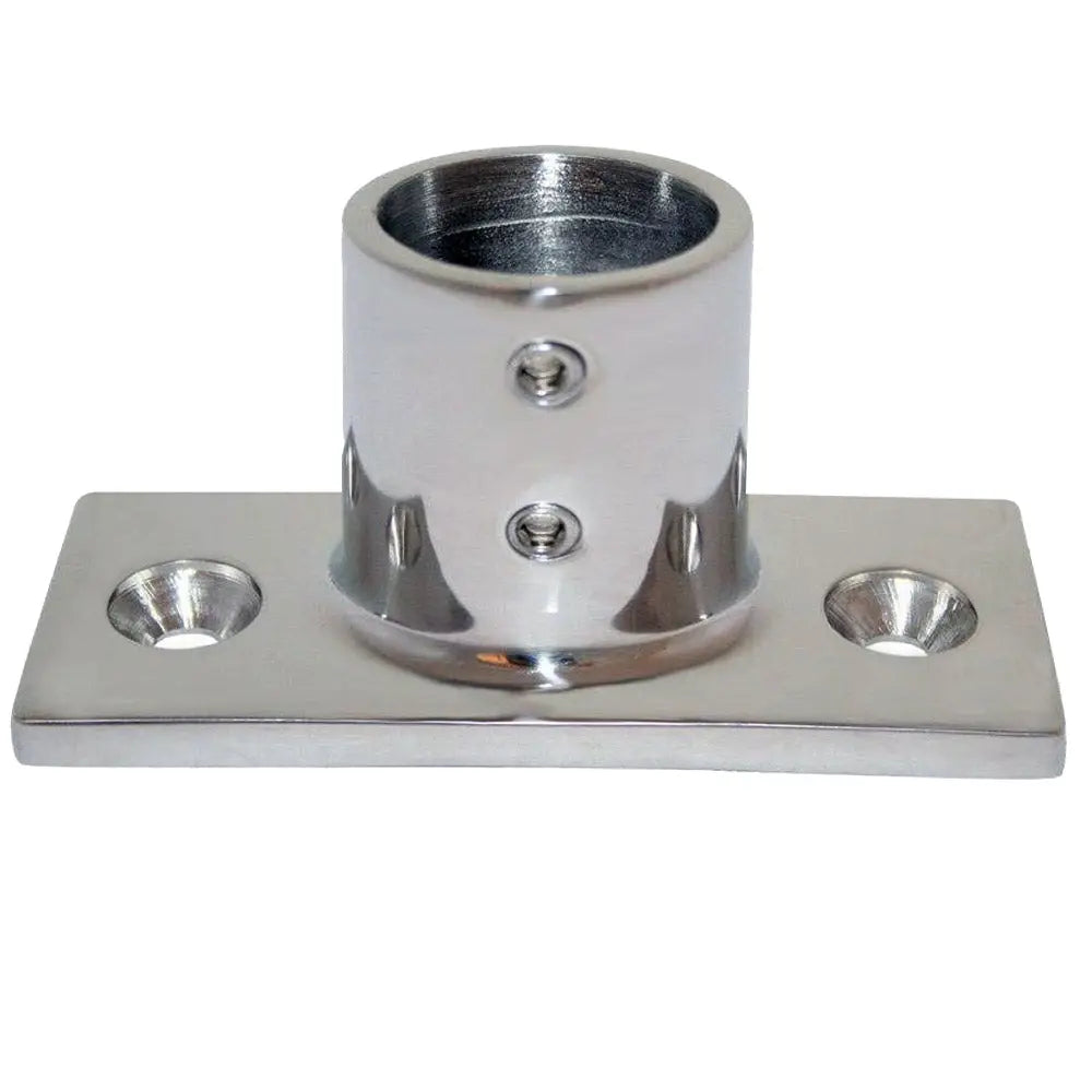 Whitecap 1" O.D. 90 Degree 2-Hole Rectangle Base SS Rail Fitting [6195]
