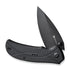 Hyrax Flipper/Thumb Stud Folding Knife 3.30 Black 9Cr18MoV Leaf Shaped Plain Edge Blade, Black G10 Handle