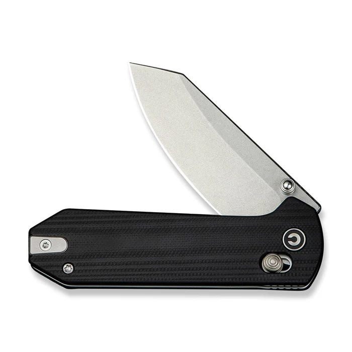 CIVIVI Yonder Thumb Stud &amp; Crossbar Lock Knife Black G10 Handle