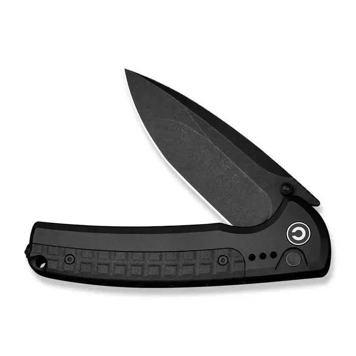 CIVIVI Sentinel Strike II Flipper &amp; Thumb Stud &amp; Button Lock Knife Black Aluminum Handle With Black FRN Integral Spacer