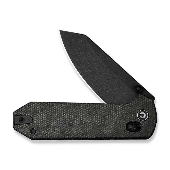 CIVIVI Yonder Thumb Stud &amp; Crossbar Lock Knife Dark Green Canvas Micarta Handle