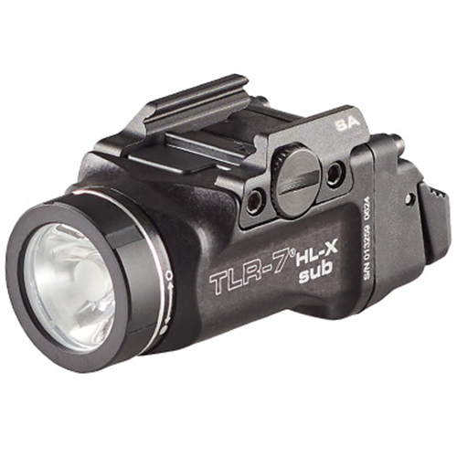 TLR-7 HL-X sub USB (GLOCK 43X/48 MOS | 43X/48 Rail) - Includes mounting kit with key, multi-tool, (1) SL-B9 Li-Ion rechargeable battery pack, and USB-C cord - Black