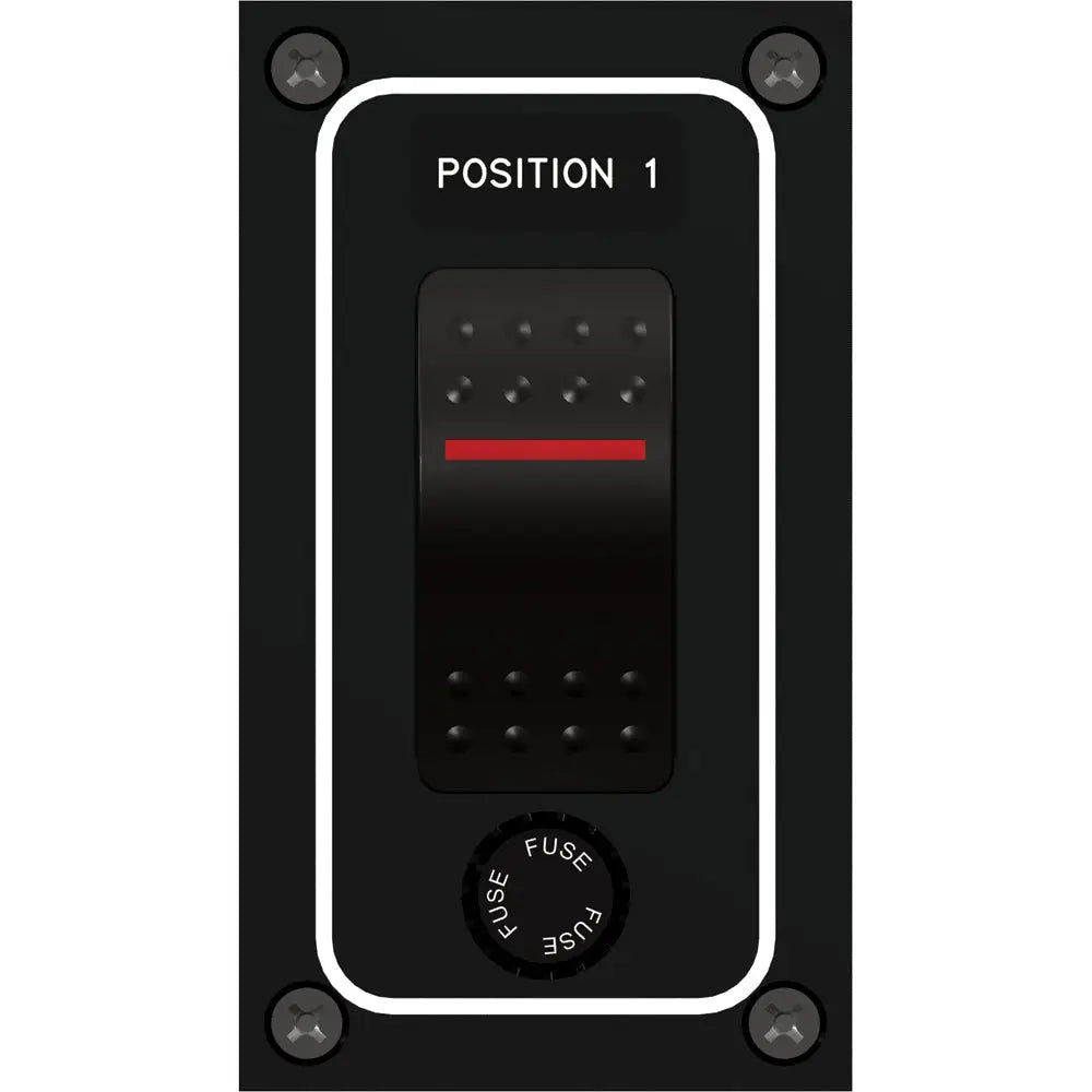 Paneltronics Waterproof Panel - DC 1-Position Illuminated Rocker Switch &amp; Fuse [9960010B]