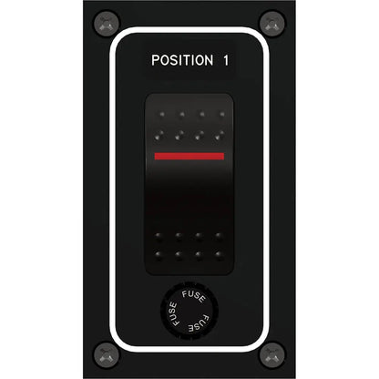 Paneltronics Waterproof Panel - DC 1-Position Illuminated Rocker Switch &amp; Fuse [9960010B]