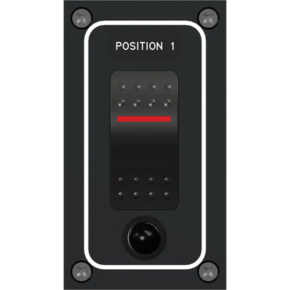Paneltronics Waterproof Panel - DC 1-Position Illuminated Rocker Switch &amp; Circuit Breaker [9960021B]
