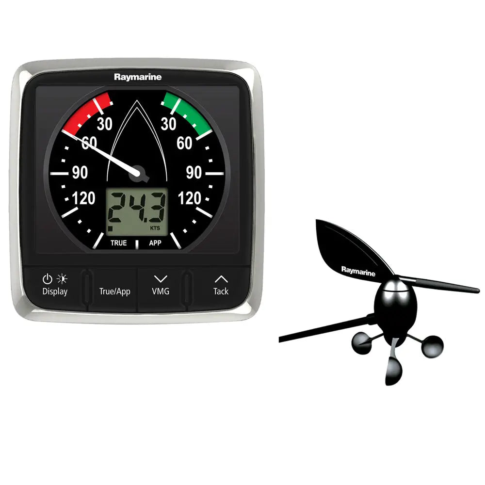 Wind Visual Display Unit Raymarine i60 Wind Display System wMasthead Wind Vane Transducer E70150 ...