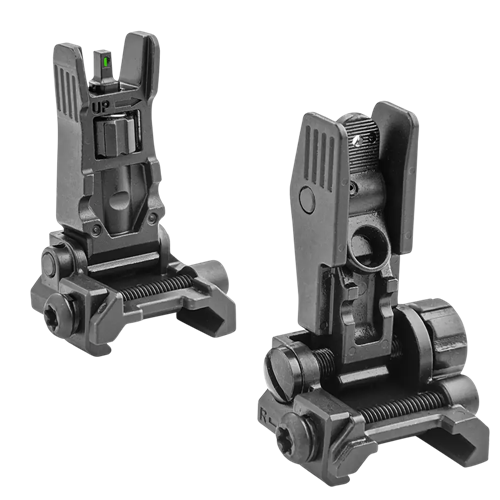 MEPRO FABS Self-Illuminated Folding Adjustable Back-up Sights