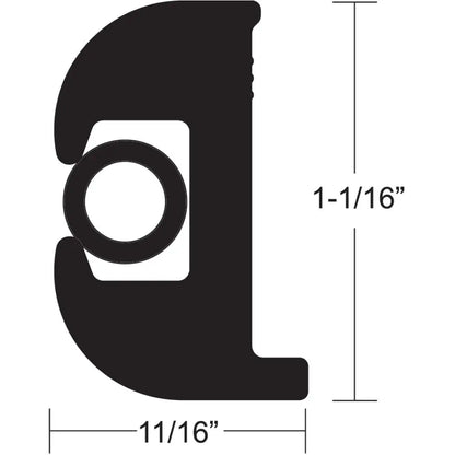 TACO Flex Vinyl Rub Rail Kit - Black w/Black Insert - 70&