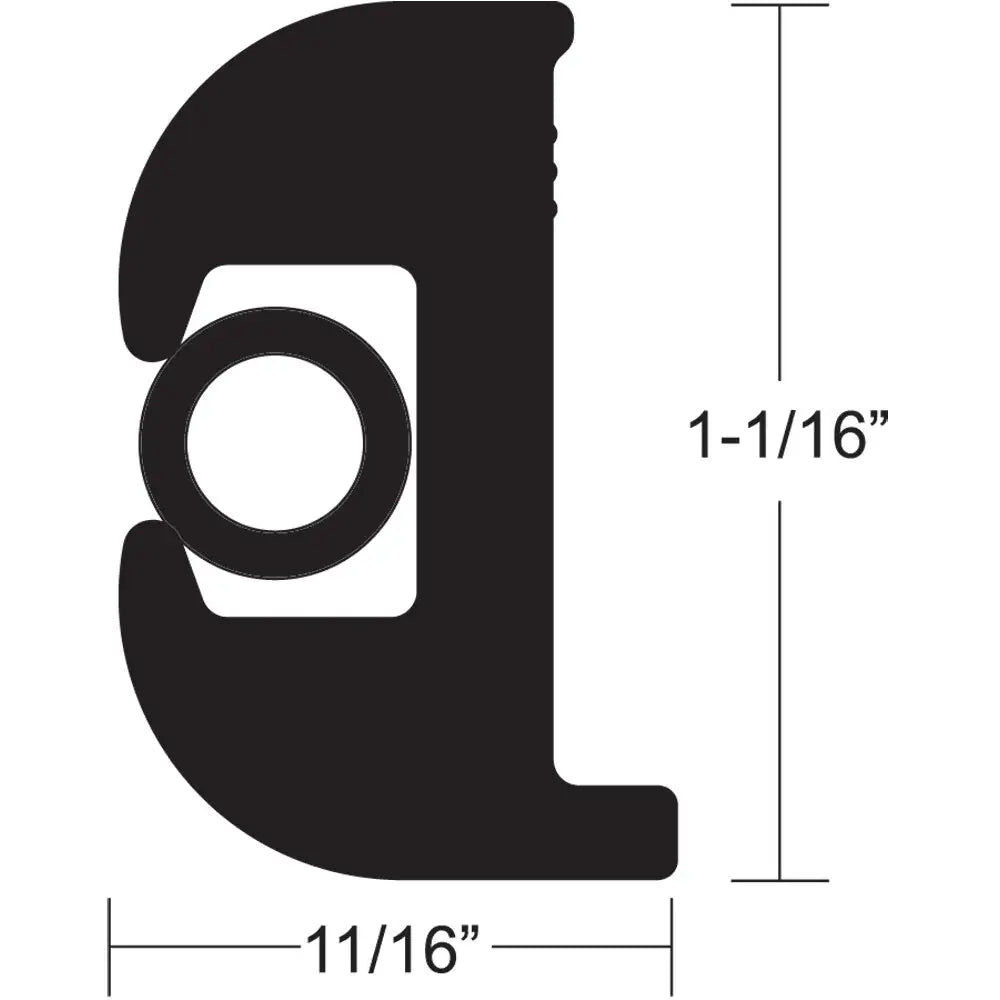 TACO Flex Vinyl Rub Rail Kit - Black w/Black Insert - 70&