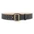 2-1/4 Basketweave Leather Sam Brown 2 Row Stitch Duty Belt with Gold Buckle