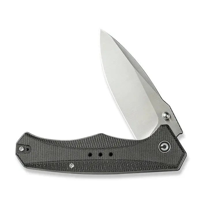 CIVIVI Photonix Flipper &amp; Thumb Stud Knife Dark Green Canvas Micarta Handle (3.7 Satin Finished 14C28N Blade) C23081B-3