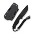 CIVIVI Timberbark FIXED Black G10 Handle (3.2 Black Stonewashed 14C28N Blade) C23094-1, With 1PC Black Lanyard, Black Kydex Sheath & T-Clip