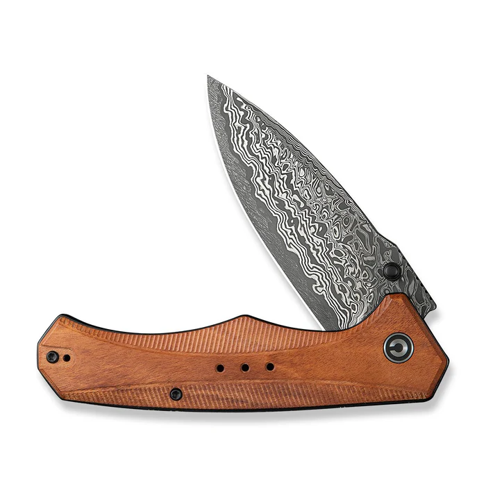CIVIVI Photonix Flipper &amp; Thumb Stud Knife Guibourtia Wood Handle (3.7 Damascus Blade) C23081B-DS1