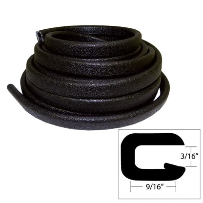TACO Flexible Vinyl Trim - 5/32" Opening x 9/16"W x 25&