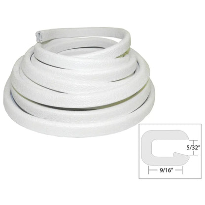 TACO Flexible Vinyl Trim - 5/32" Opening x 9/16"W x 25&
