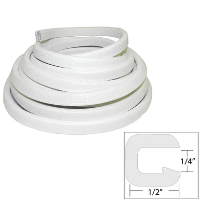 TACO Flexible Vinyl Trim - 1/4" Opening x 1/2"W x 25&