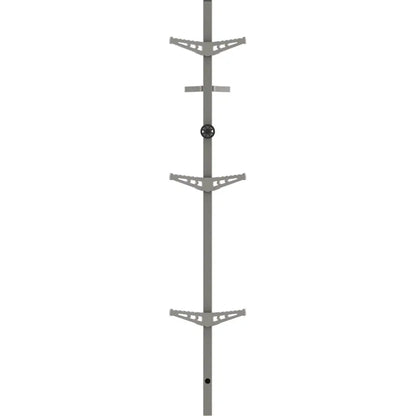 Novix Raider Climbing Stick Classic Gray 12 ft. - Durable and Silent Setup