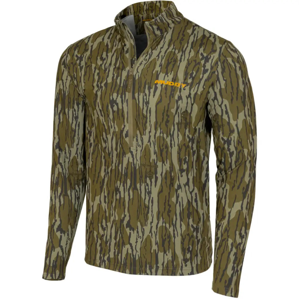 Muddy Outdoors TRX Lightweight Quarter Zip in Mossy Oak Bottomland - 2X