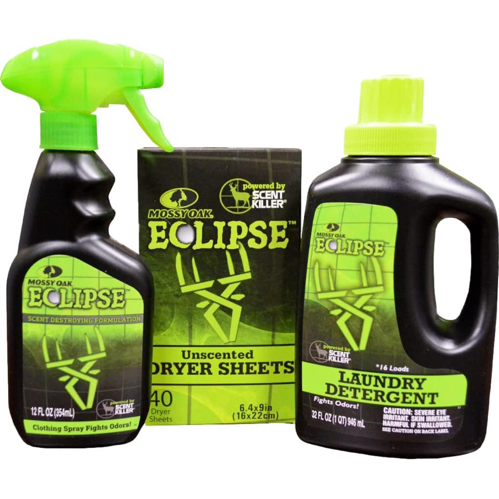 Mossy Oak Eclipse Laundry Kit Spray/Detergent/Dryer Sheets