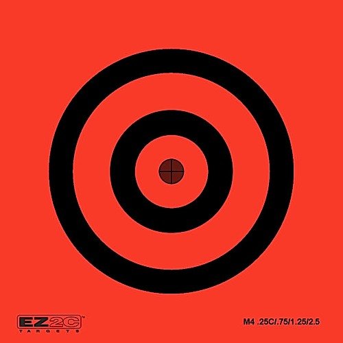 25 EZ2C Mini Shooting Targets Bright Fluorescent Self-Adhesive 3.5"x3.5" (25 count)