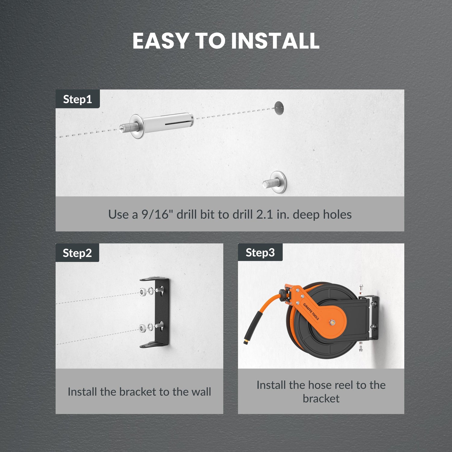 Retractable Air Hose Reel-All Models